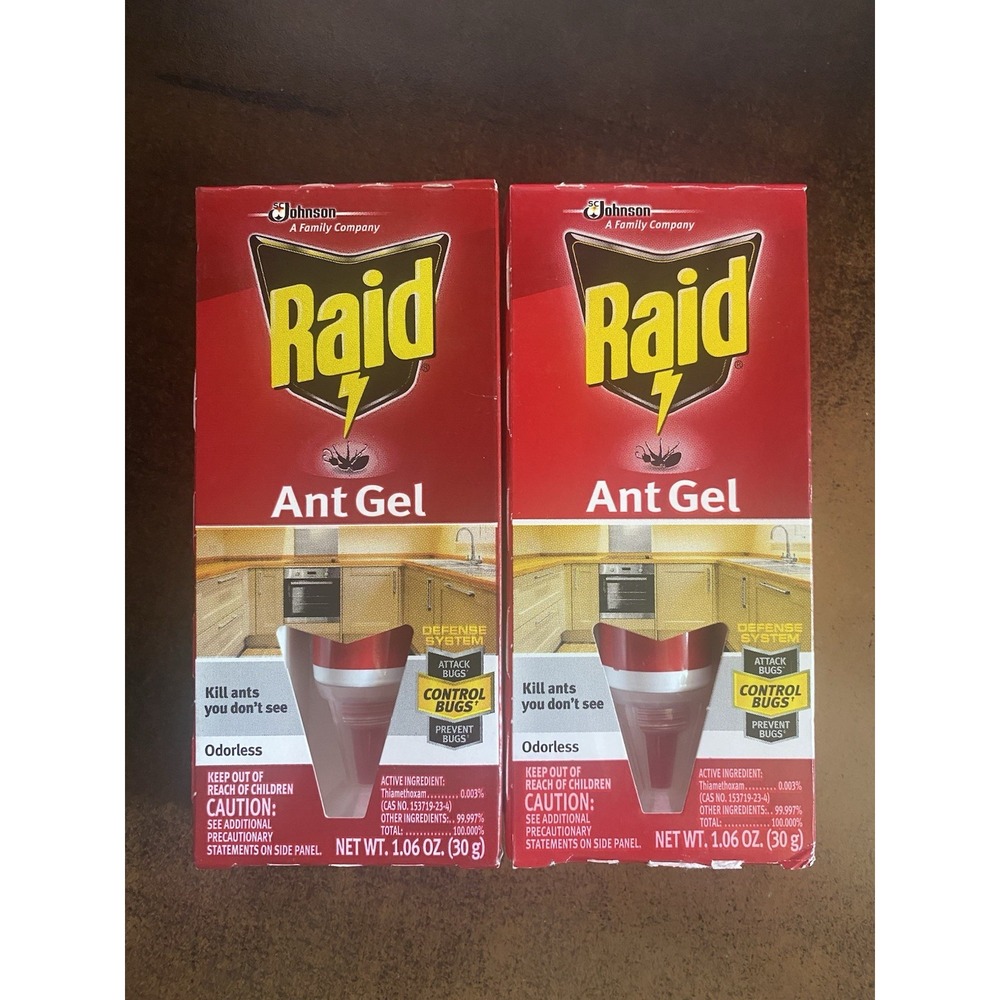 NEW LOT 2 Raid Ant Gel 1.06 oz Odorless